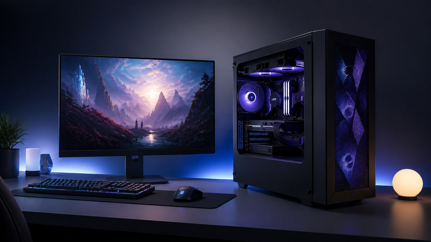 25万円前後のゲーミングPC選びをイメージしたデスクトップ環境