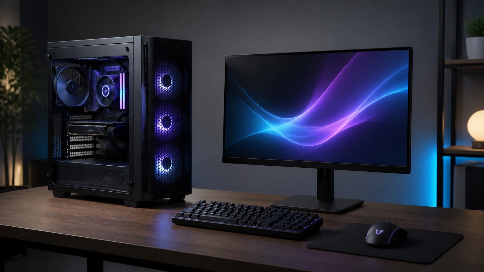ゲーミングPCの筐体とモニターを選ぶイメージ