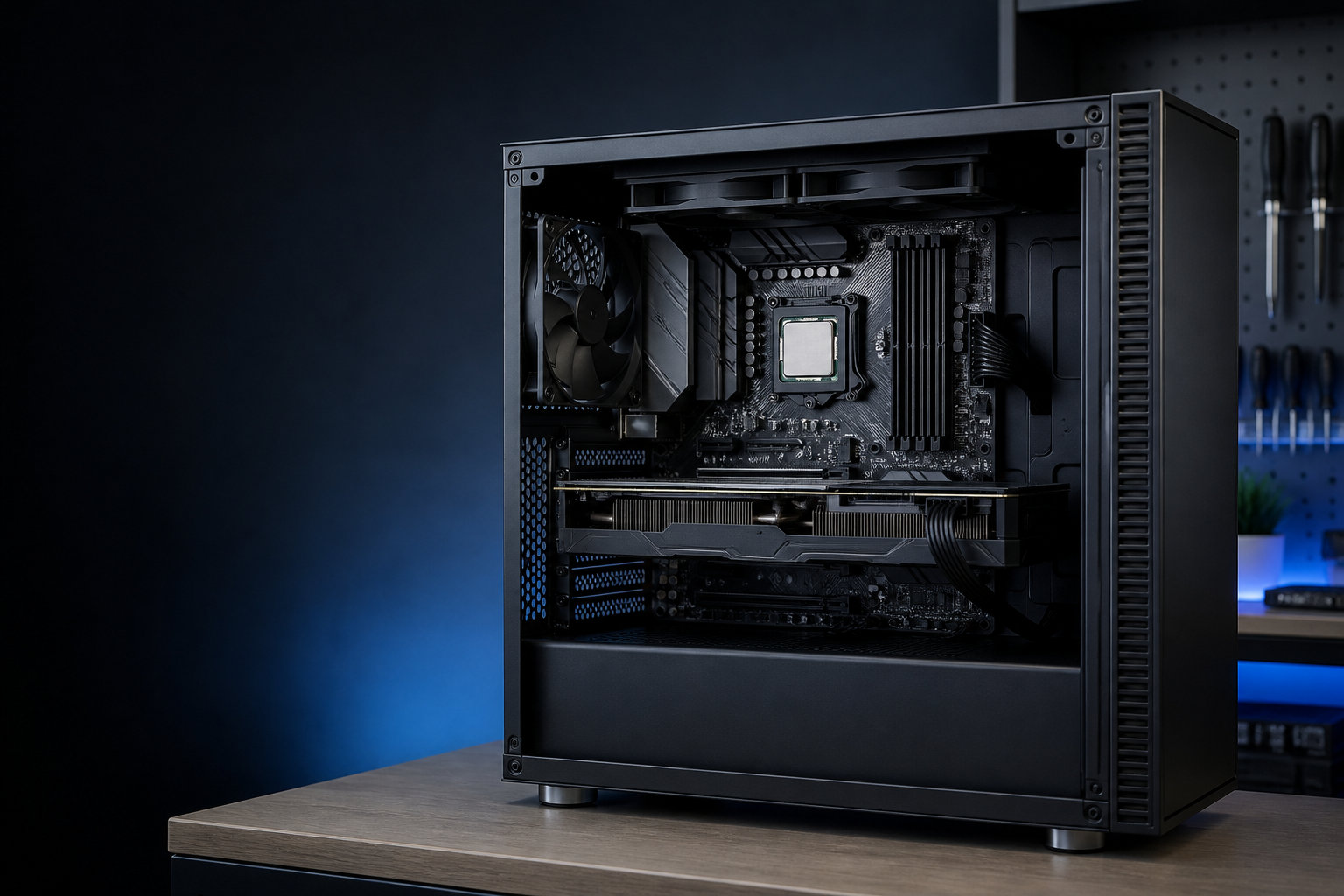 AM4世代のデスクトップPCとCPU周辺パーツを示す構成イメージ