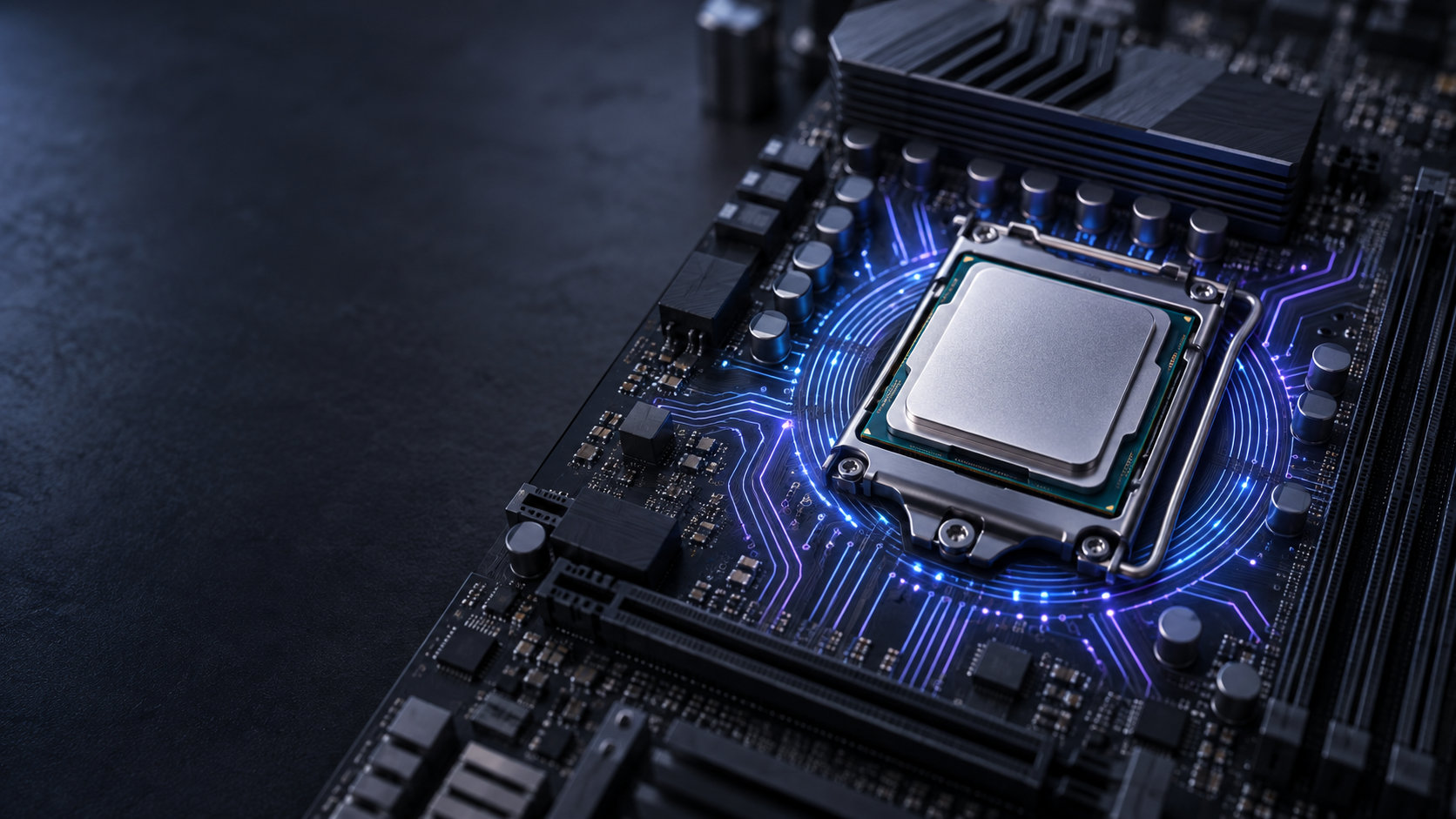自作PC向けCPUを搭載したマザーボードのイメージ