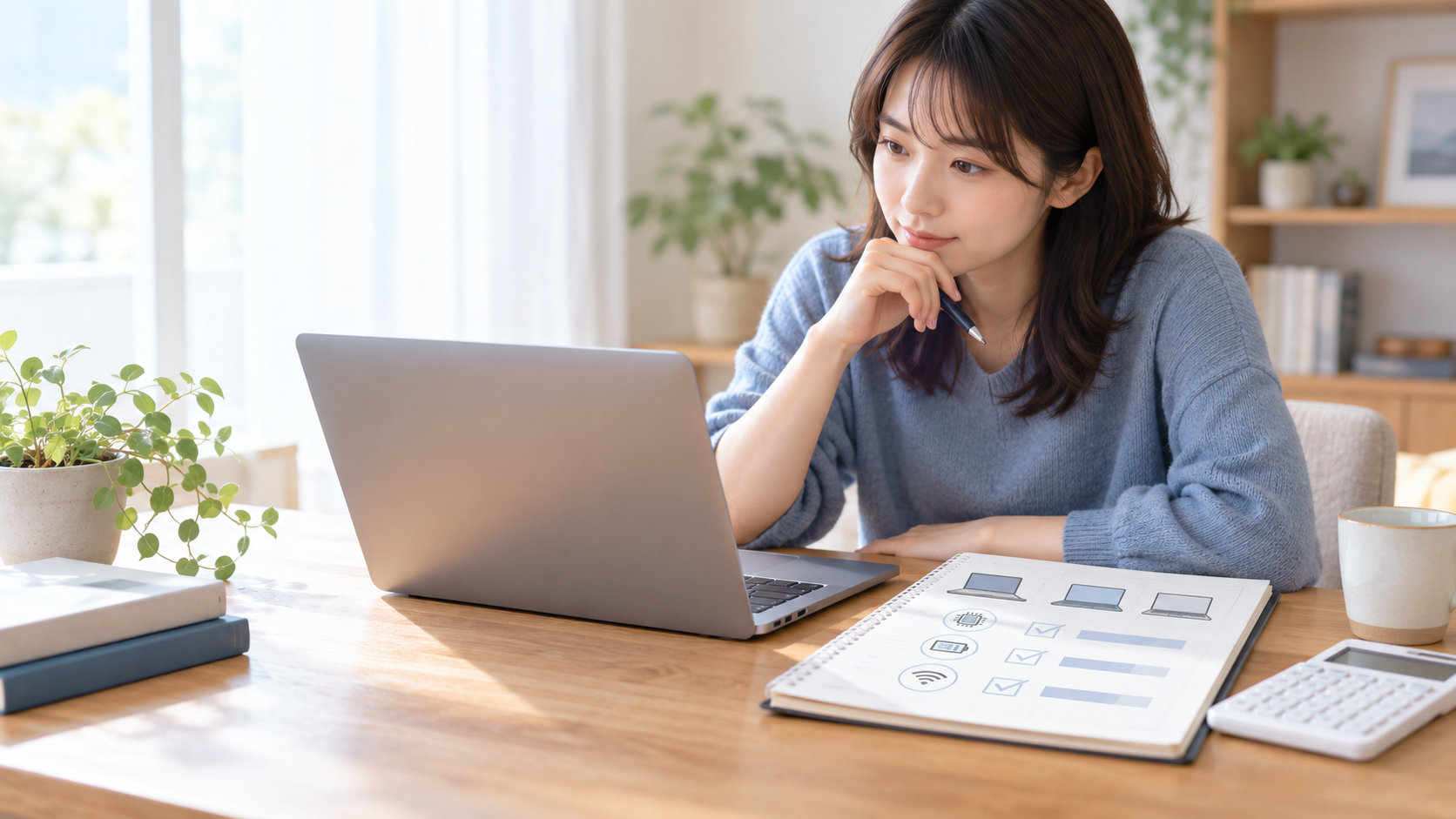 用途やスペックを見比べながら初めてのパソコンを選ぶ初心者