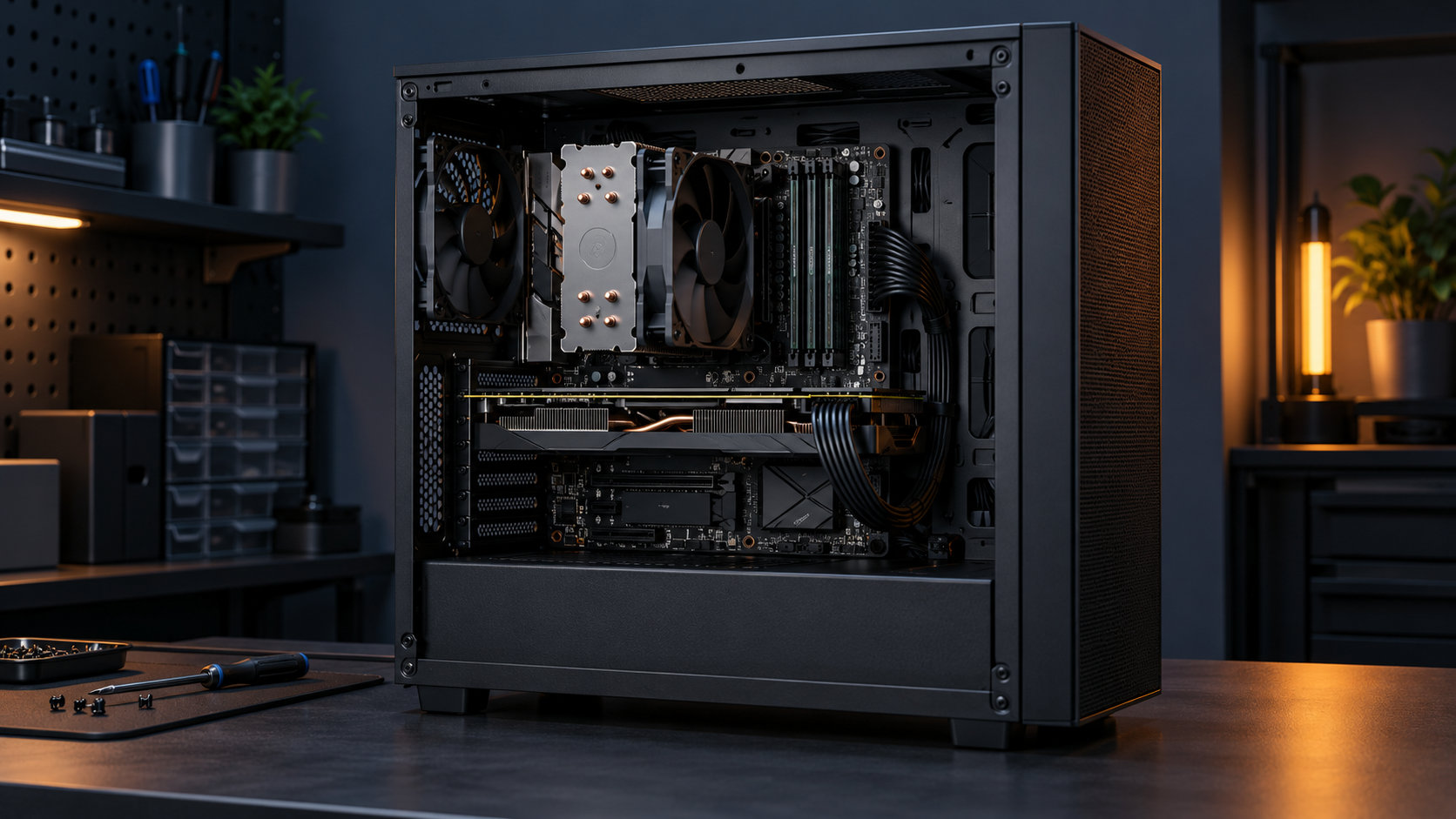 旧世代CPUを使った自作PC構成のイメージ